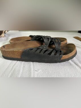 Birkenstock Granada Black Leather Sandals 40